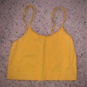Yellow Colsie lace tank top